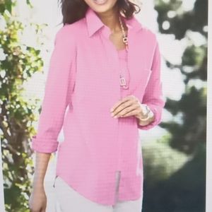 Foxcroft Classic Fit Wrinkle-Resistant Long-Sleeve Shirt
